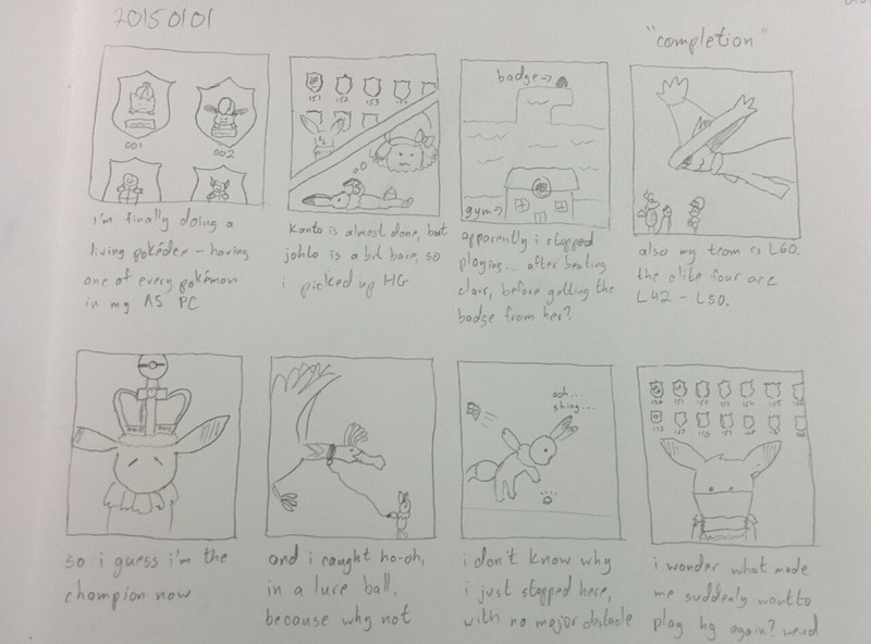 Crude pencil comic from Jan 1, 2015