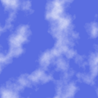 Clouds derived from Perlin noise