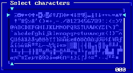The font ZZT was stuck with