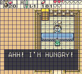 Oracle of Ages, also scaled up with a grid, showing its taller text