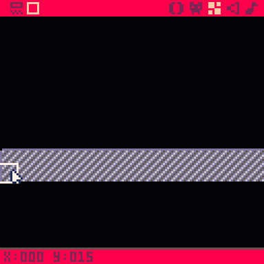 PICO-8's map editor, showing two rows of moon tiles